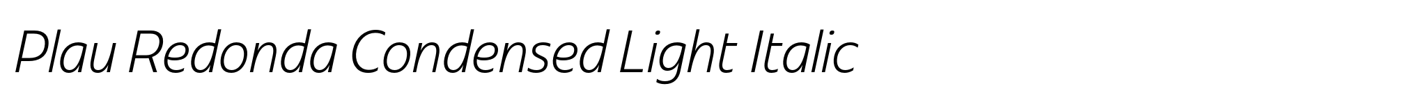 Plau Redonda Condensed Light Italic image